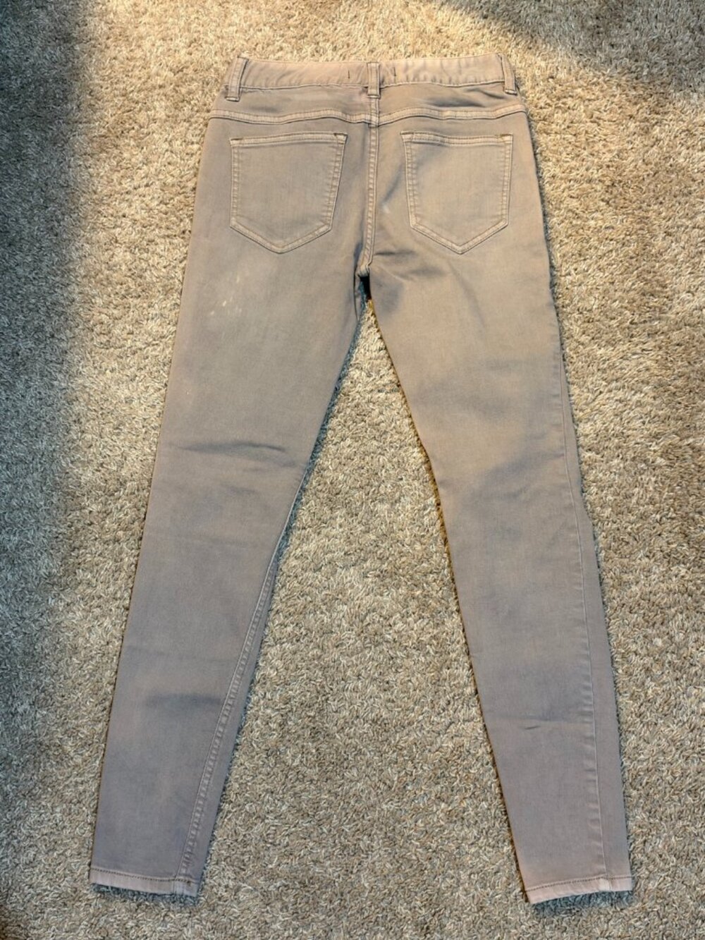 Free People Skinny Jeans, Women's 25, Gray, Ripped Knees